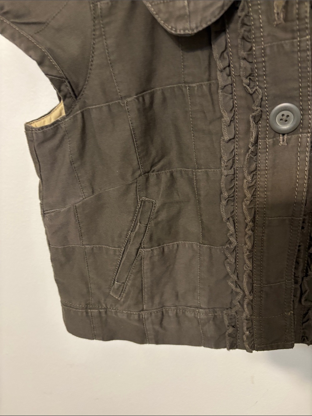 Vintage LOFT women’s ' army green utility vest - Picture 3 of 11